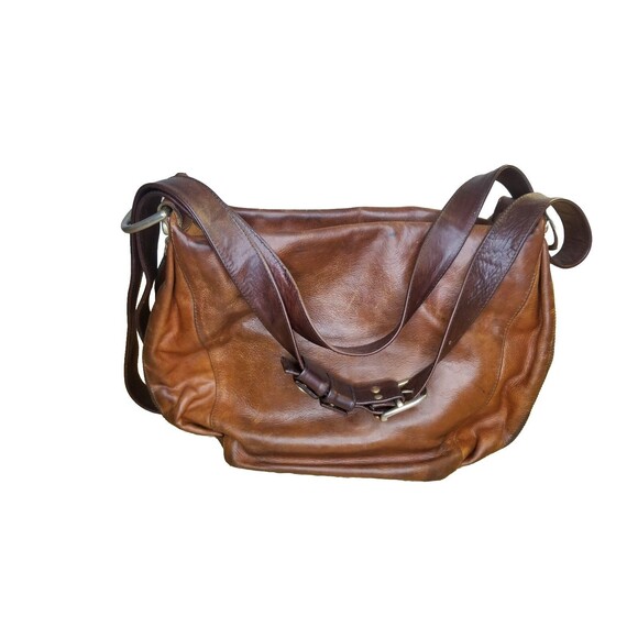Marino Orlandi Bucket Sling Shoulder Bag Brown Italian Leather READ DESCRIPTION - Picture 5 of 8